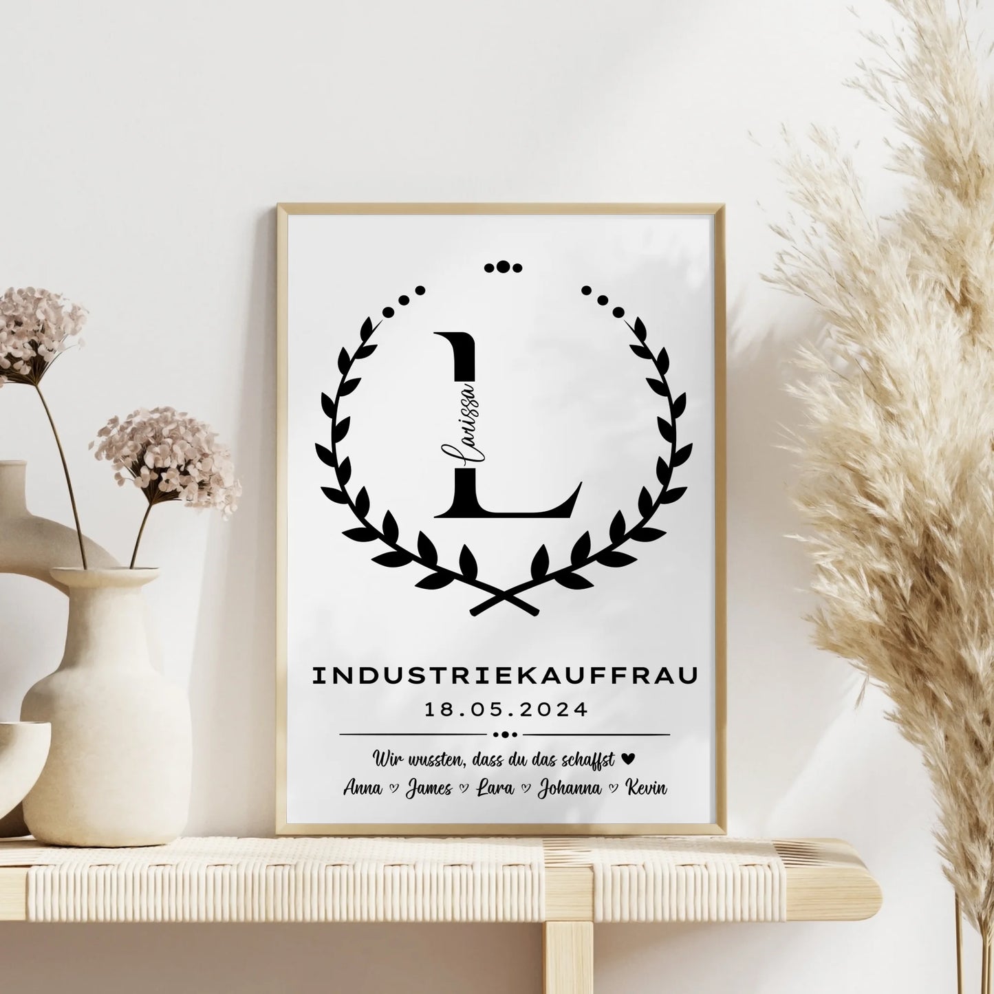 Geschenk Abschluss Ausbildung Industriekauffrau Poster