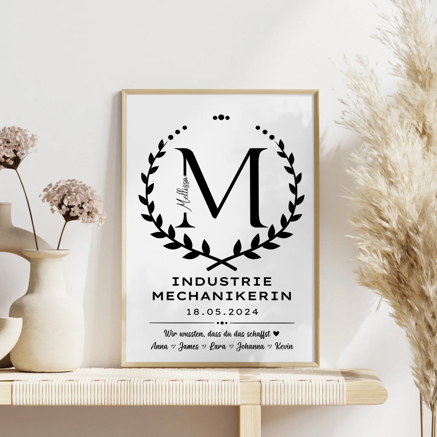 Ausbildungsabschluss Geschenk Poster Industriemechanikerin