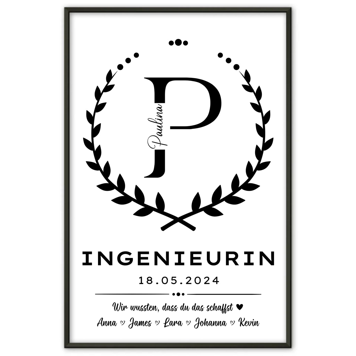 Geschenk Abschluss Ausbildung Ingenieurin Poster