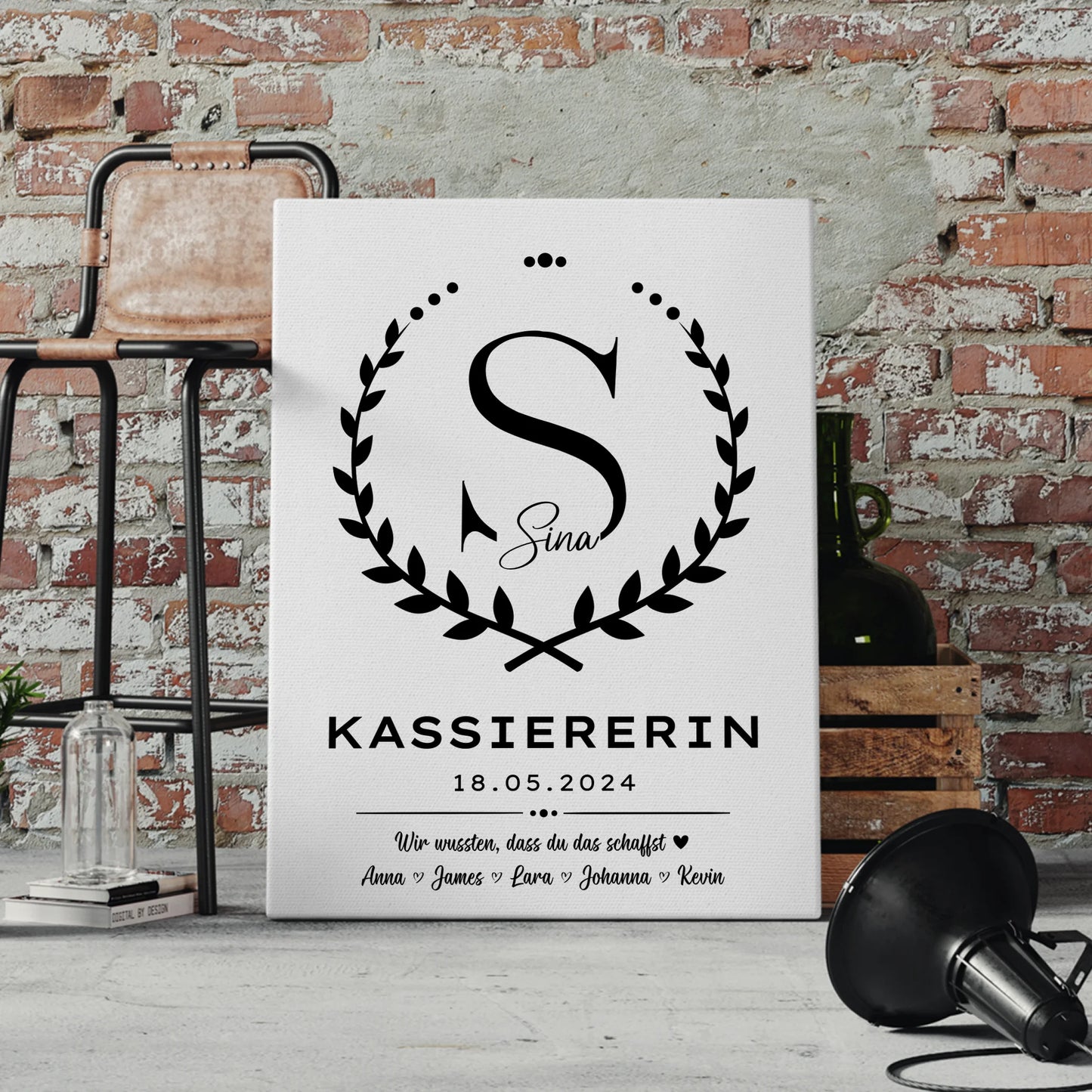 Geschenk Zum Abschluss Ausbildung Kassiererin Leinwand 4