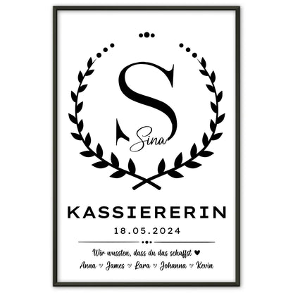 Geschenk Zum Abschluss Ausbildung Kassiererin Poster