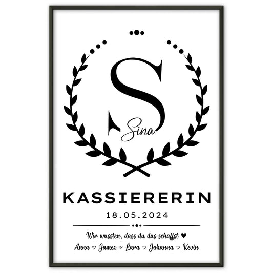 Geschenk Zum Abschluss Ausbildung Kassiererin Poster