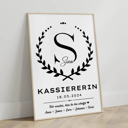 Geschenk Zum Abschluss Ausbildung Kassiererin Poster