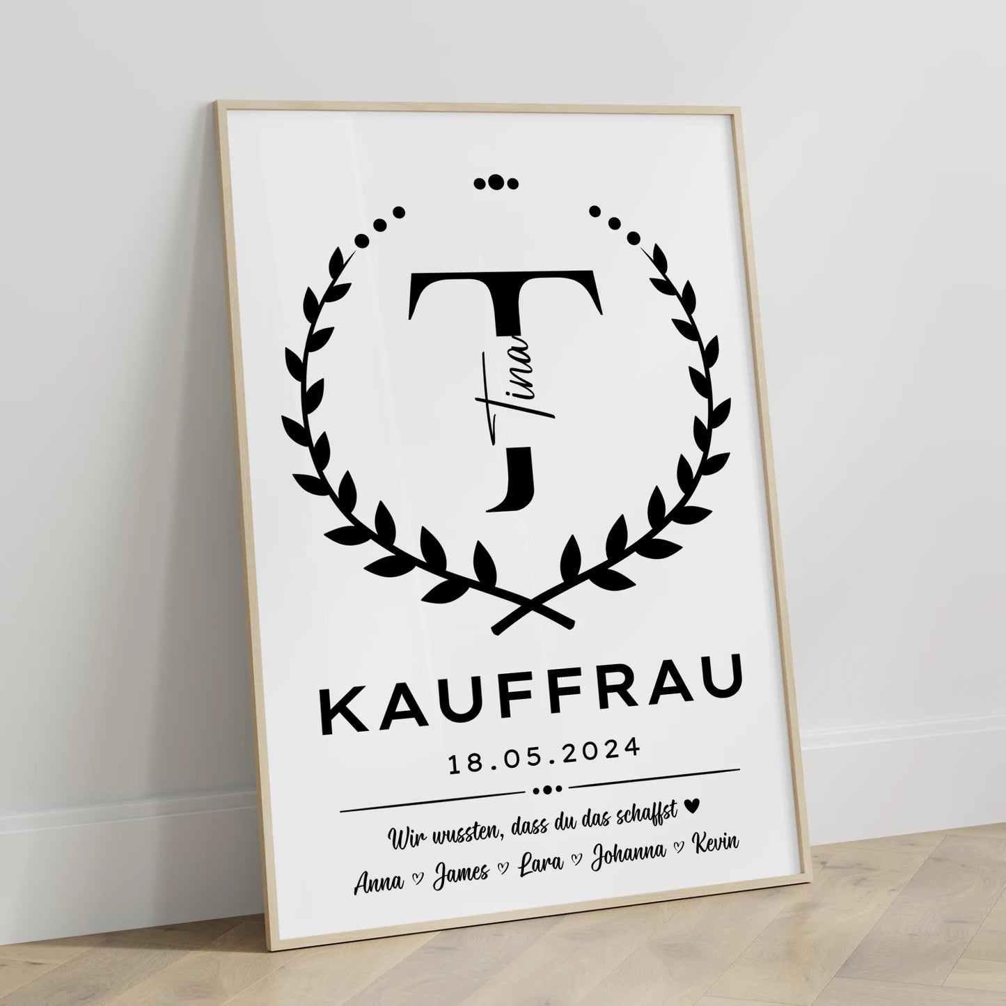Individuelles Geschenk Abschluss Ausbildung Kauffrau Poster