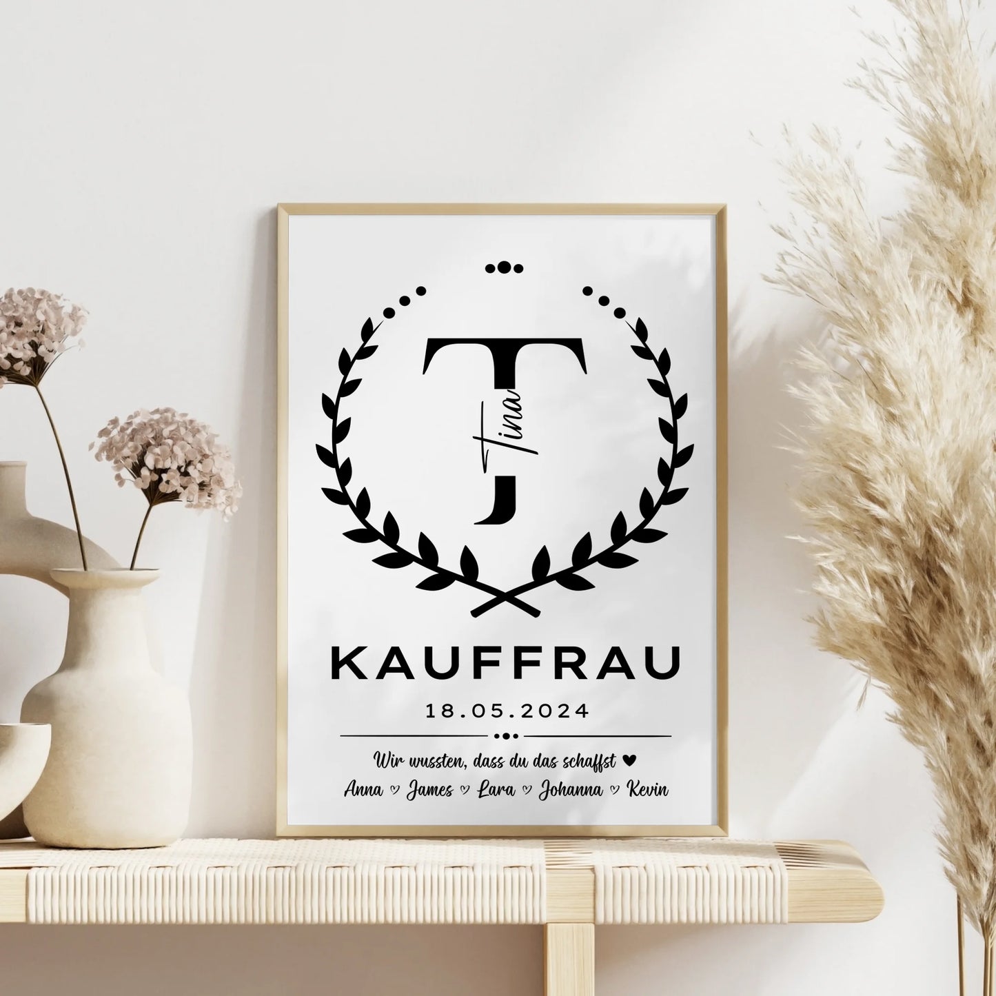 Individuelles Geschenk Abschluss Ausbildung Kauffrau Poster