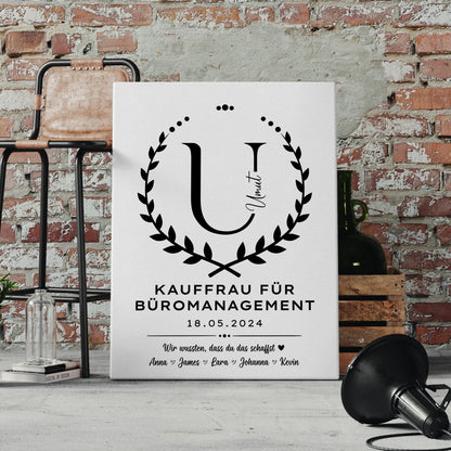 Ausbildungsabschluss Geschenk Kauffrau für Büromanagement Leinwand 4