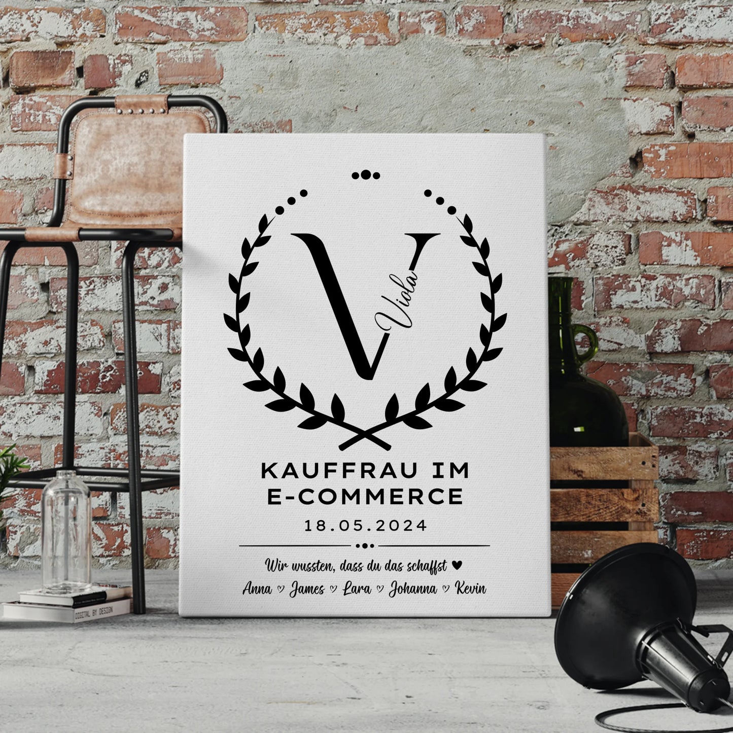 Geschenk Zum Abschluss Ausbildung Kauffrau im E-Commerce Leinwand 4