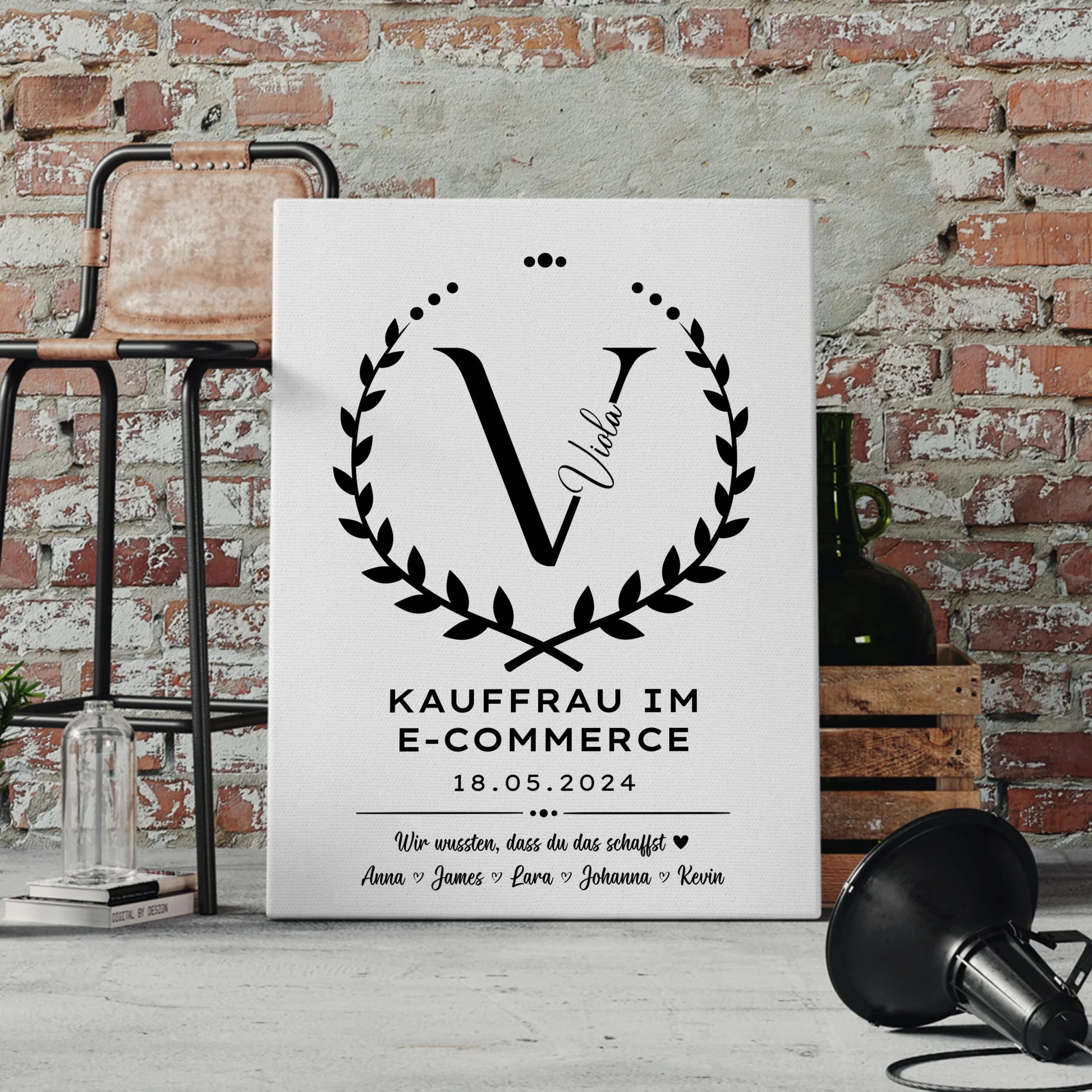 Geschenk Zum Abschluss Ausbildung Kauffrau im E-Commerce Leinwand 4