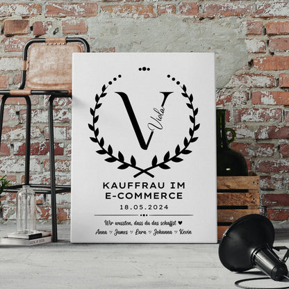 Geschenk Zum Abschluss Ausbildung Kauffrau im E-Commerce Leinwand 4