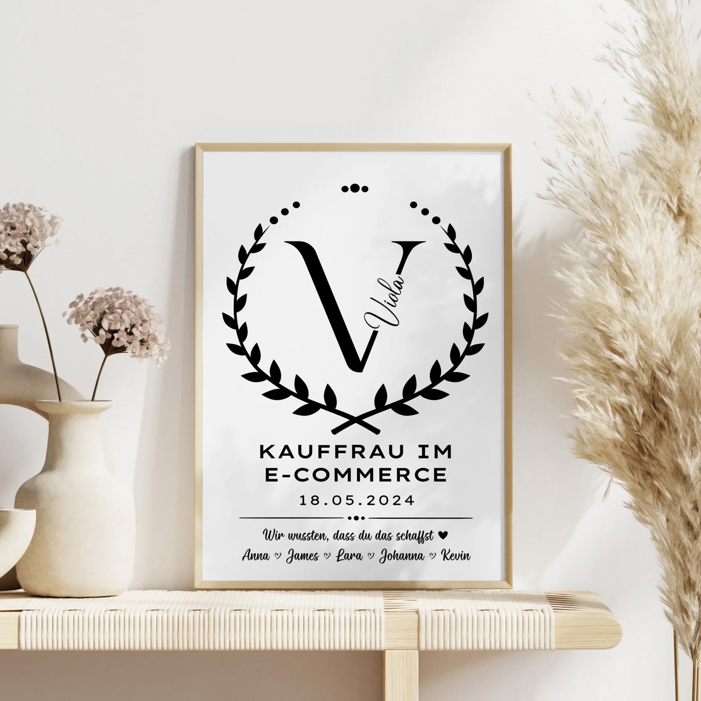 Geschenk Zum Abschluss Ausbildung Kauffrau im E Commerce Poster personalisiert