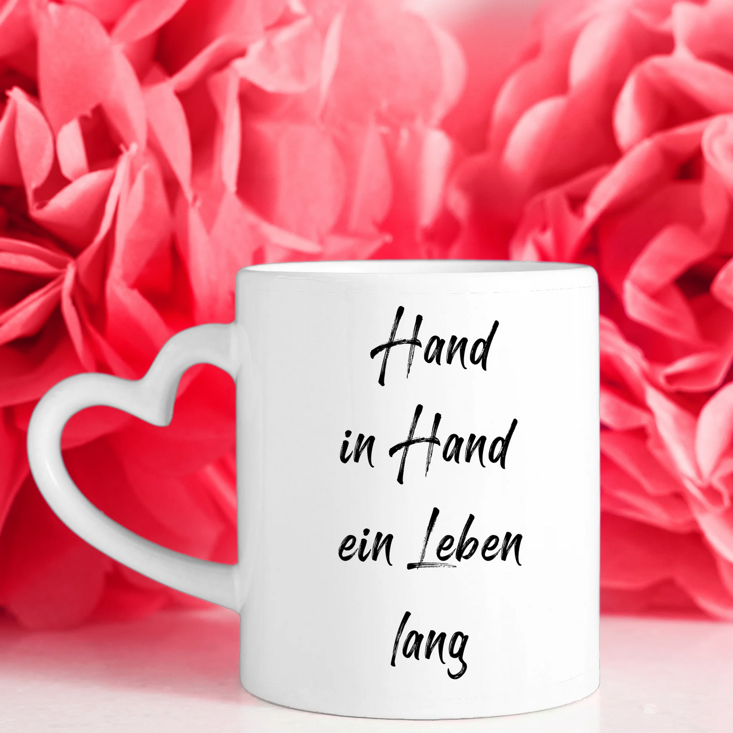 Tasse personalisiert für Paare Das Große Glück Löwen Bild mit Namen