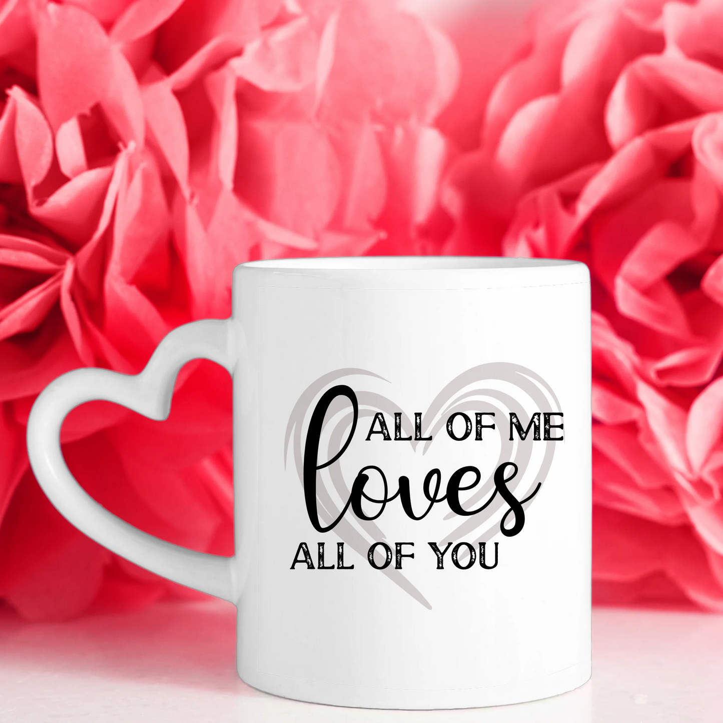 Personalisierte Tasse All of Me Loves All Of You Löwen Bild mit Namen