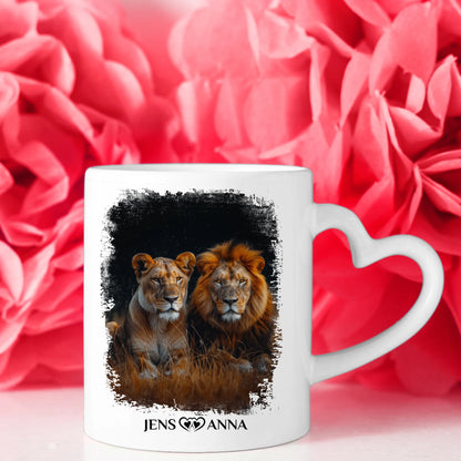 Tasse personalisiert für Paare All Of Me Loves All Of You Löwen Bild