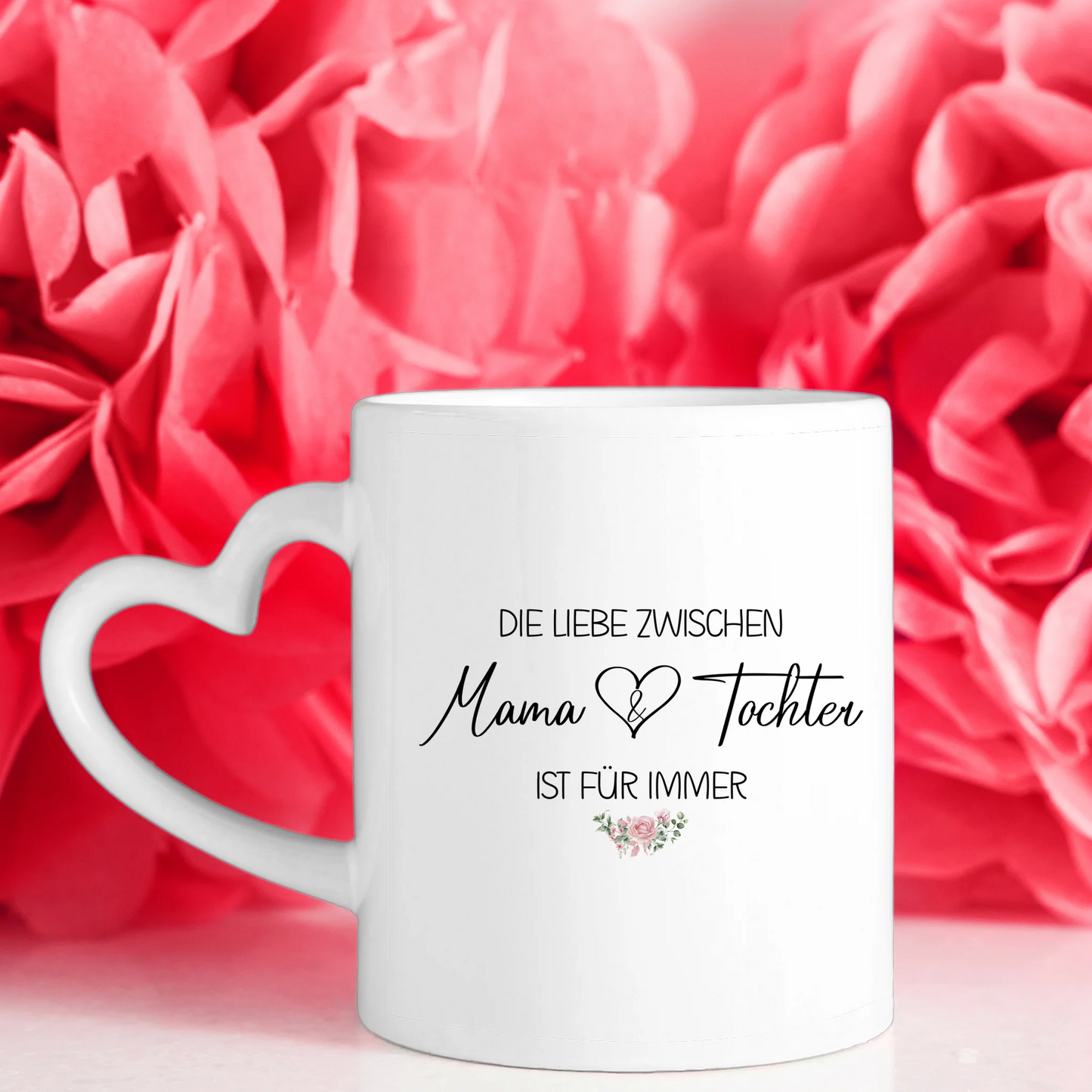 Personalisierte Tasse mit Namen mit Löwen Die Liebe zwischen Mama und Tochter