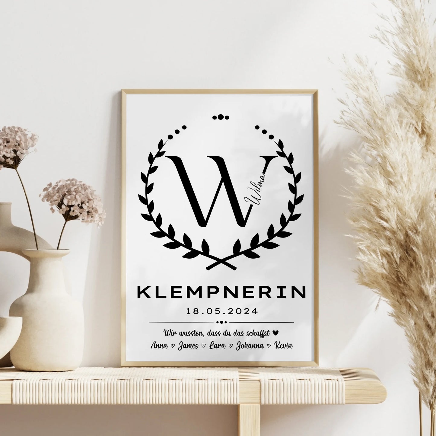 Exklusives Geschenk Abschluss Ausbildung Poster Klempnerin