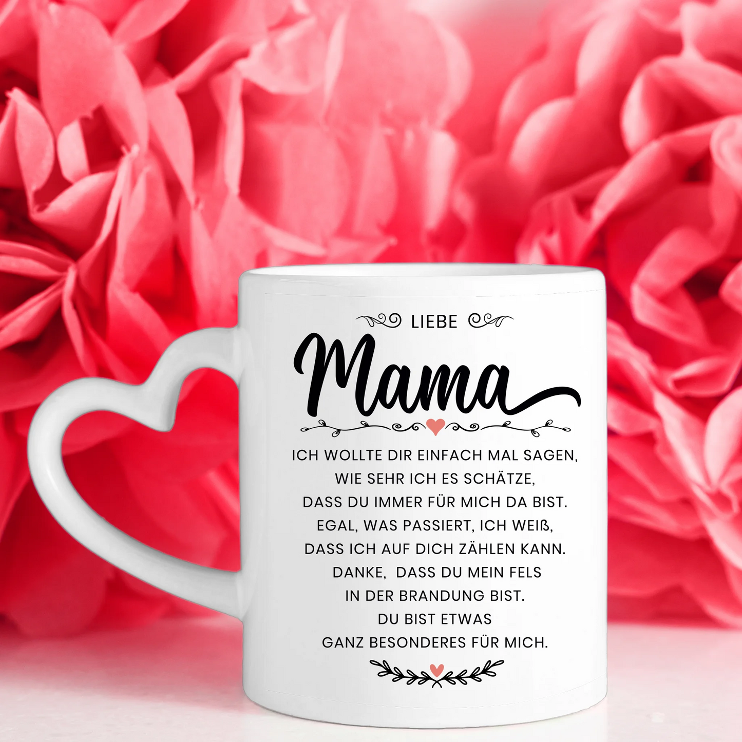 Geschenk Tasse Mama und Tochter mit Löwen Einfach mal Danke