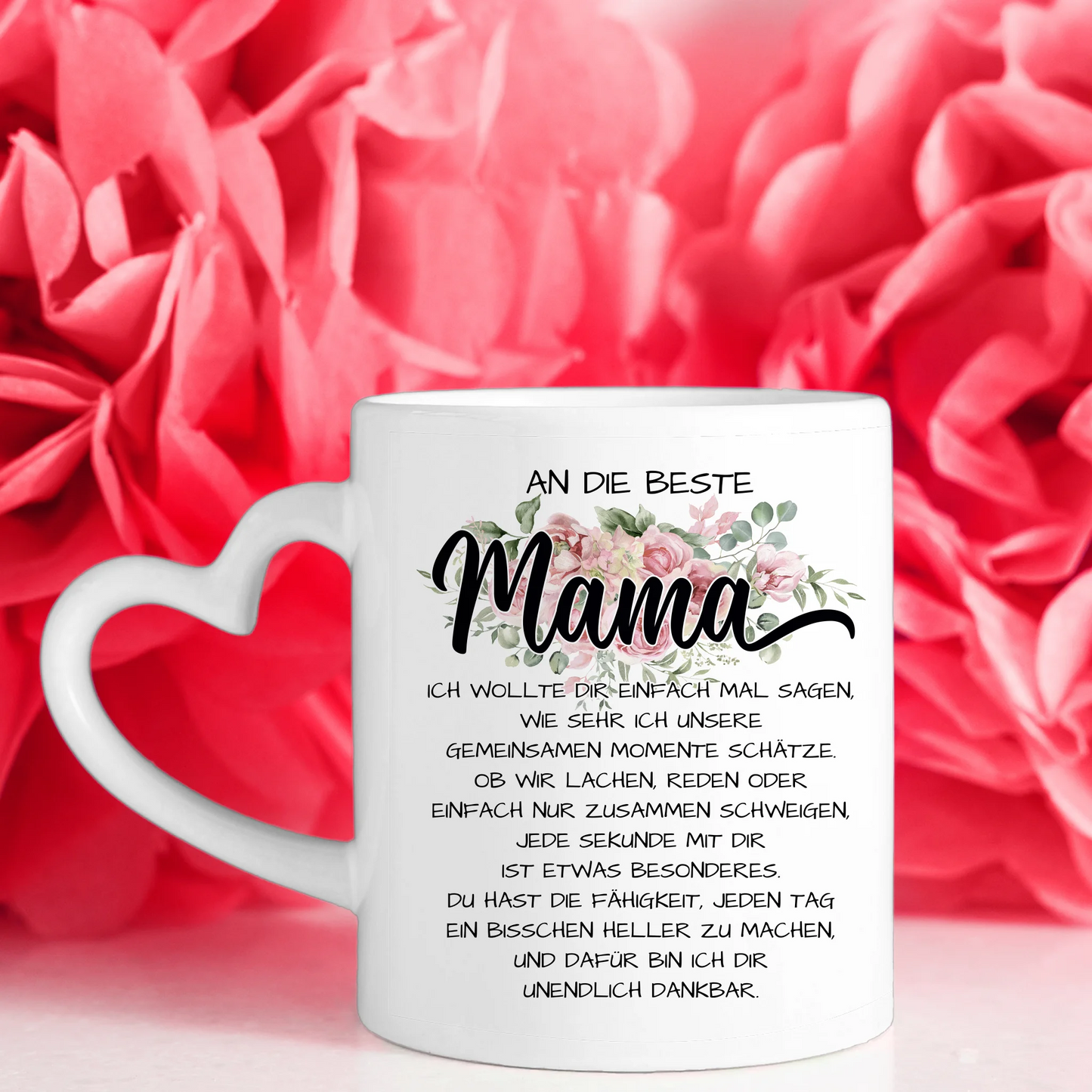 Mama und Tochter Tasse personalisiert mit Löwen Unsere Momente