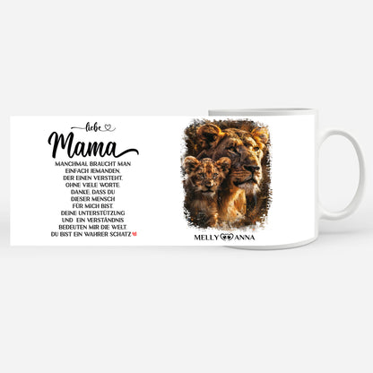 Mama und Tochter Tasse mit Löwen Liebe Mama Wahrer Schatz