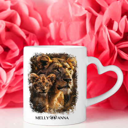 Mama und Tochter Tasse mit Löwen Liebe Mama Wahrer Schatz