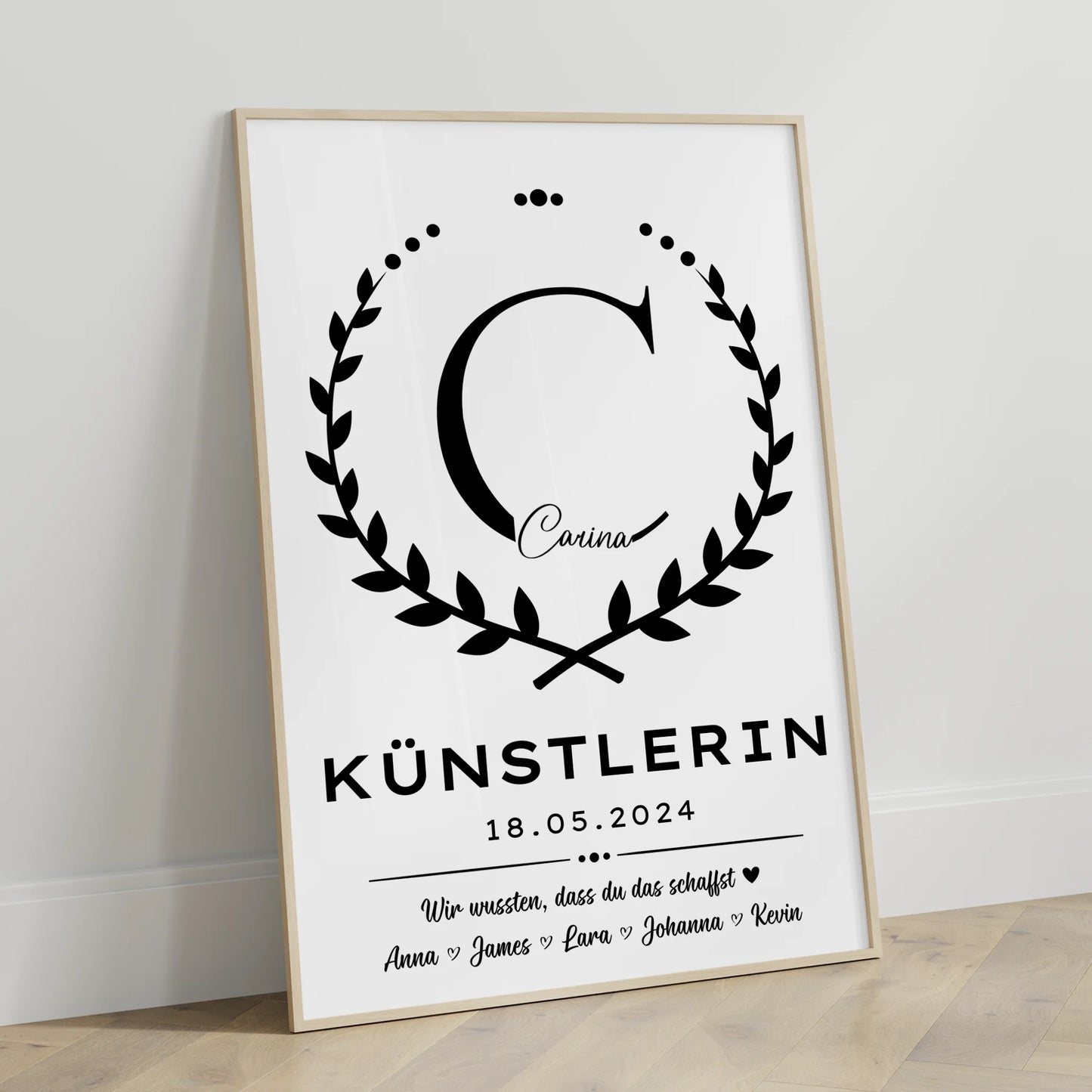 Ausbildungsabschluss Geschenk Poster Kuenstlerin