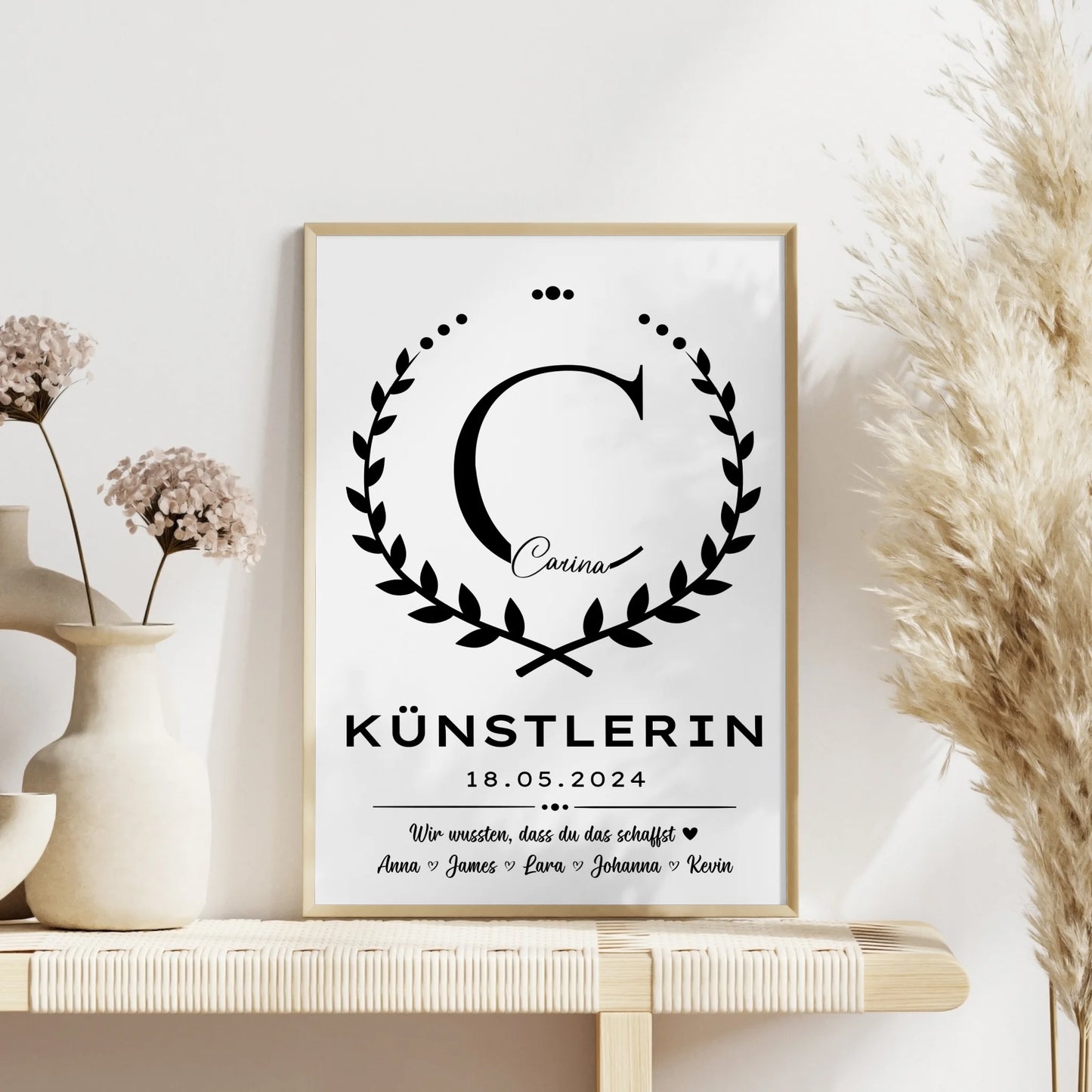 Ausbildungsabschluss Geschenk Poster Kuenstlerin