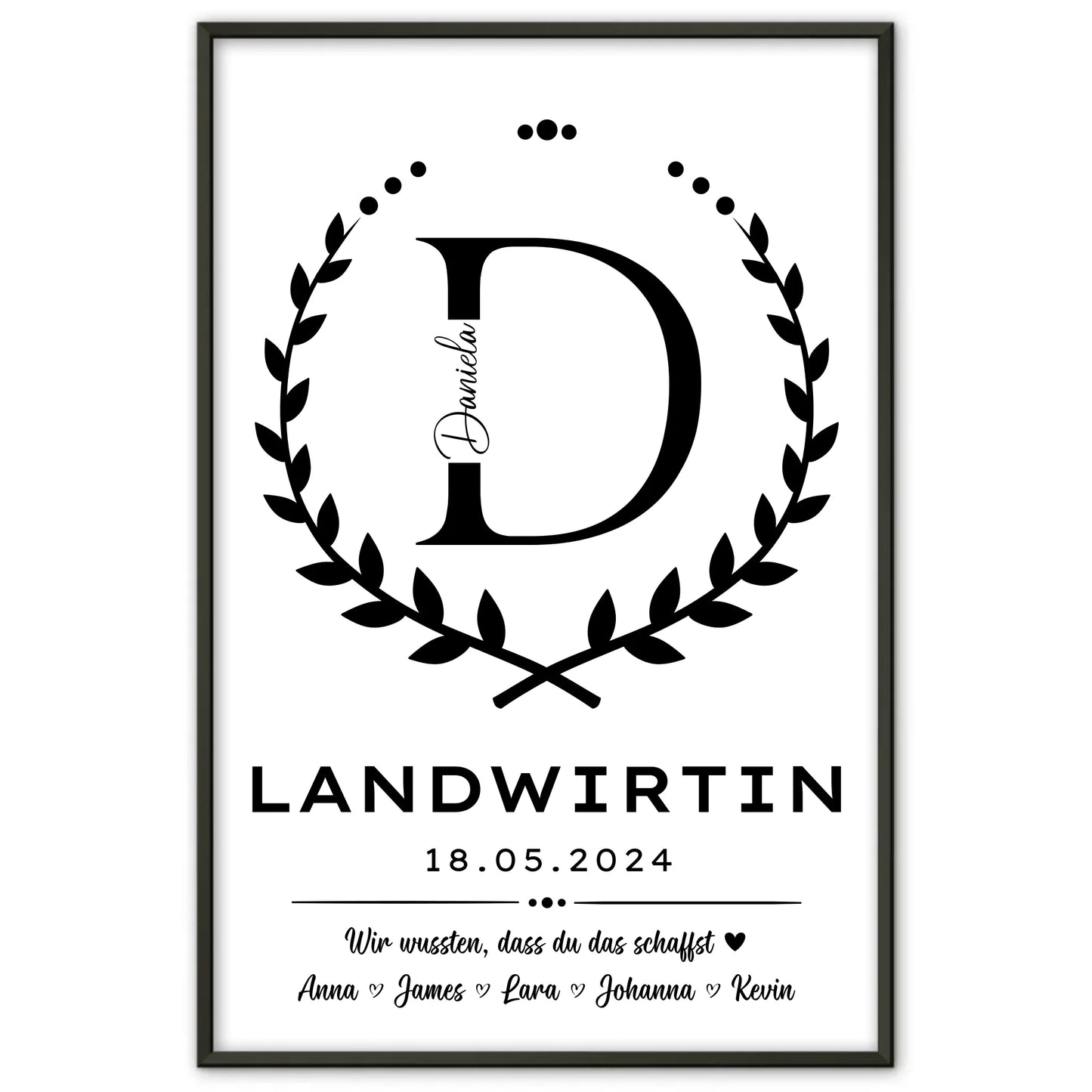 Geschenk Zum Abschluss Ausbildung Landwirtin Poster