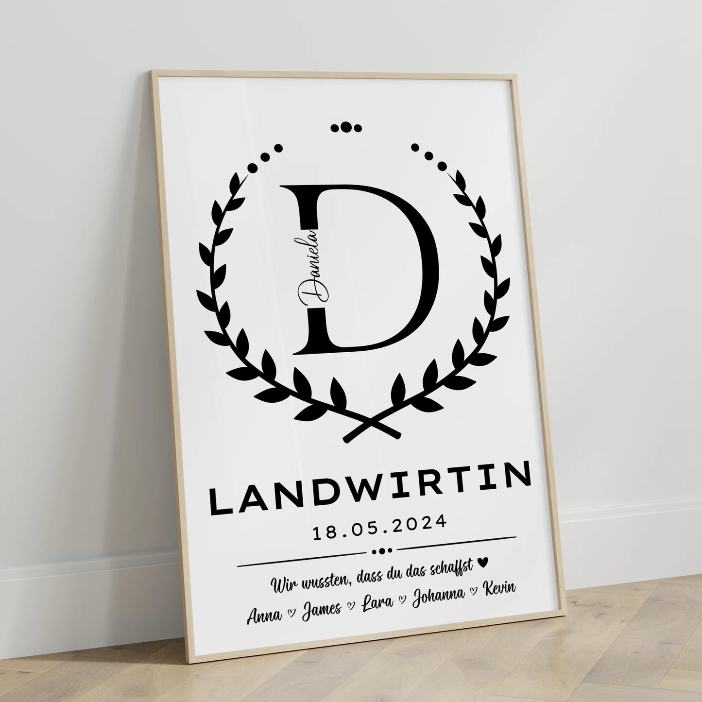Geschenk Zum Abschluss Ausbildung Landwirtin Poster