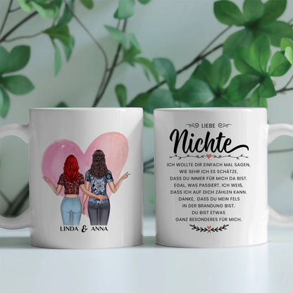 Geschenk Tasse für Nichte Einfach mal Danke personalisiert