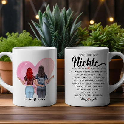 Geschenk Tasse für Nichte Einfach mal Danke personalisiert
