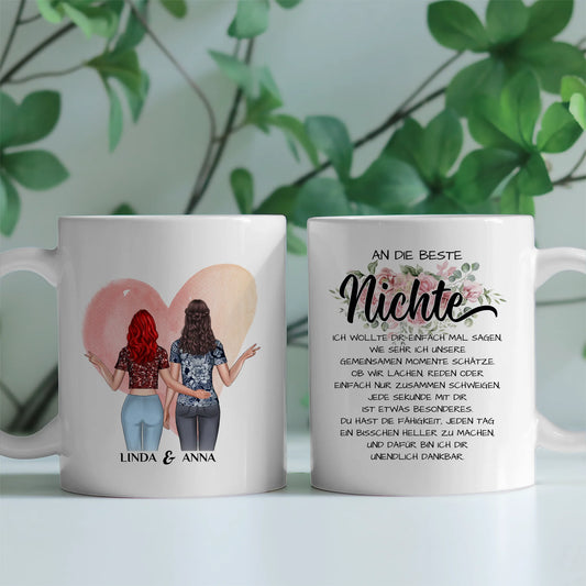 Personalisierte Tasse für  Nichte An meine Nichte Unsere Momente