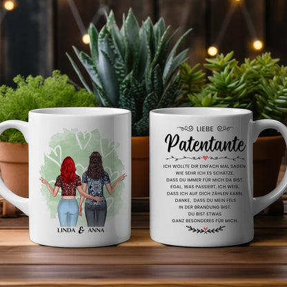 Geschenk Tasse für Patentante Einfach mal Danke personalisiert
