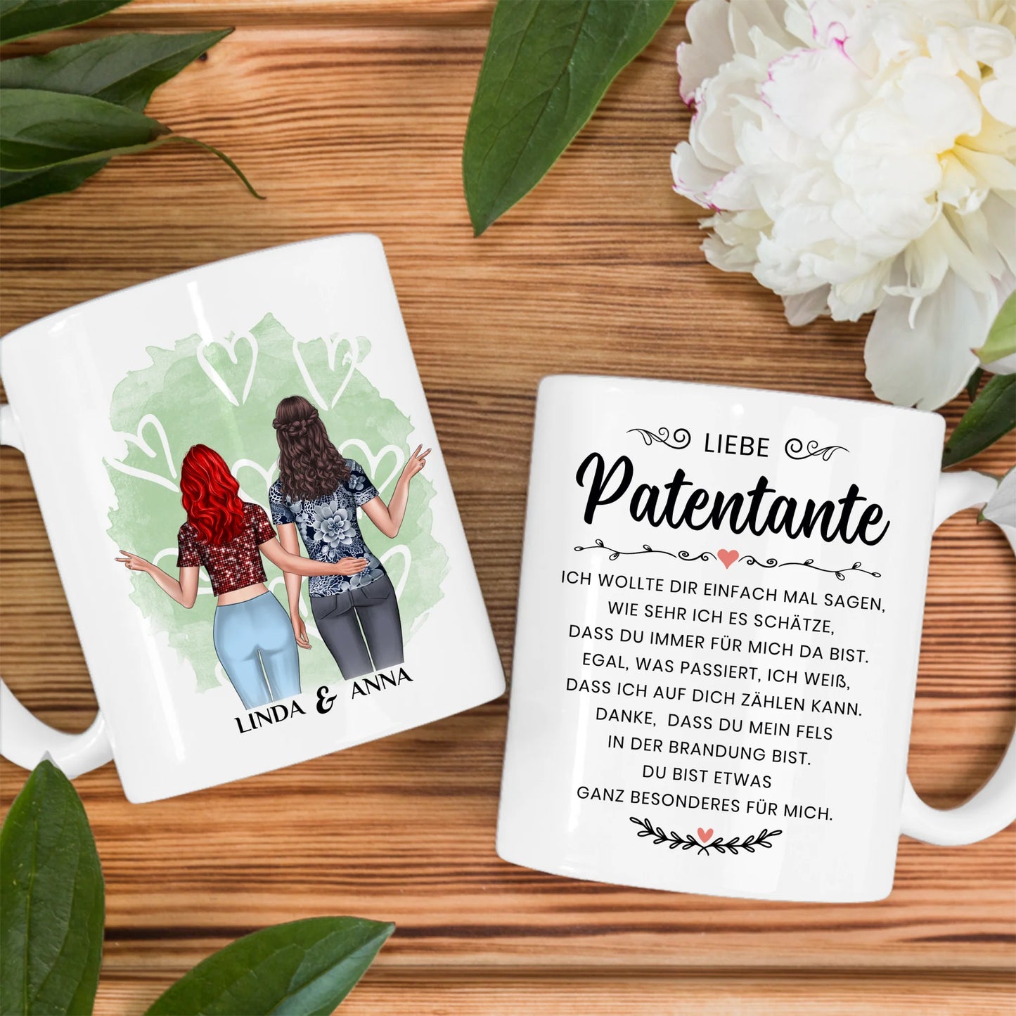 Geschenk Tasse für Patentante Einfach mal Danke personalisiert