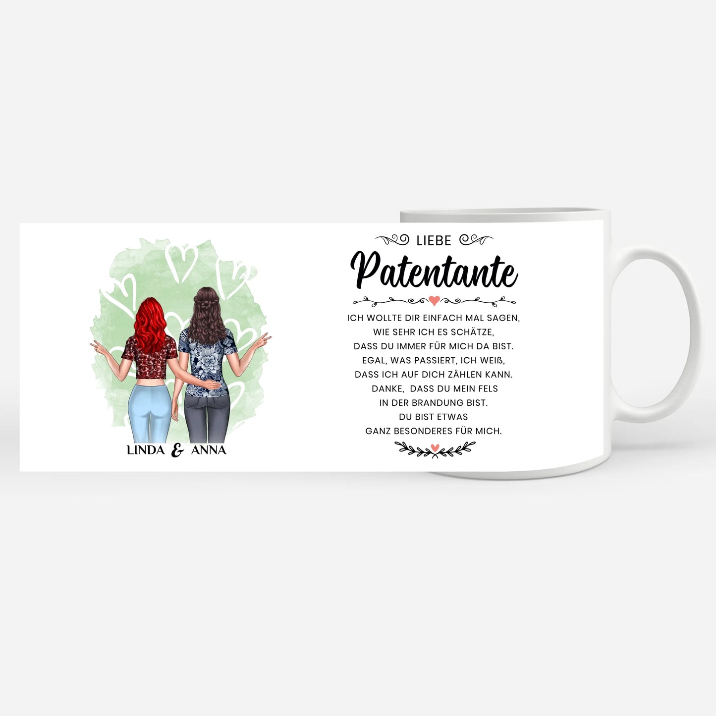 Geschenk Tasse für Patentante Einfach mal Danke personalisiert