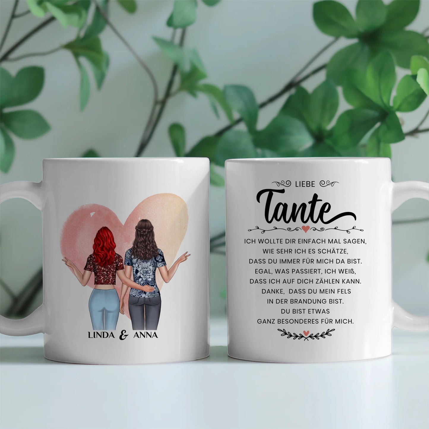 Geschenk Tasse für Tante Einfach mal Danke personalisiert