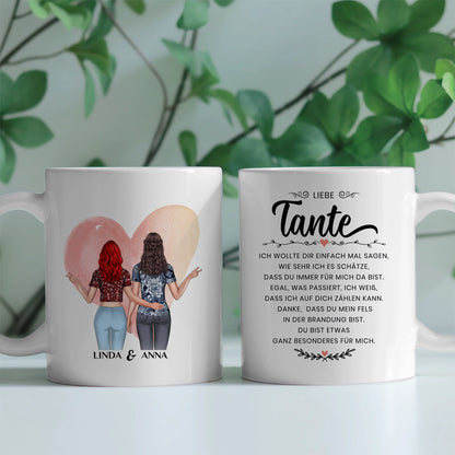 Geschenk Tasse für Tante Einfach mal Danke personalisiert