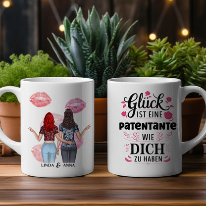 Personalisierte Tasse Patentante Glück ist eine Patentante wie du