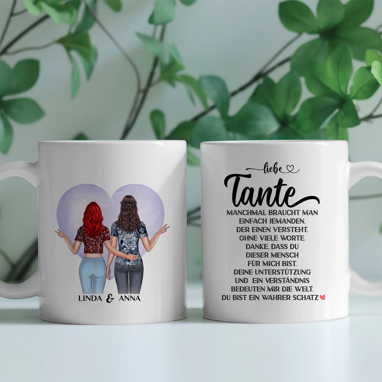 Personalisierte Tasse für  Tante Liebe Tante Wahrer Schatz