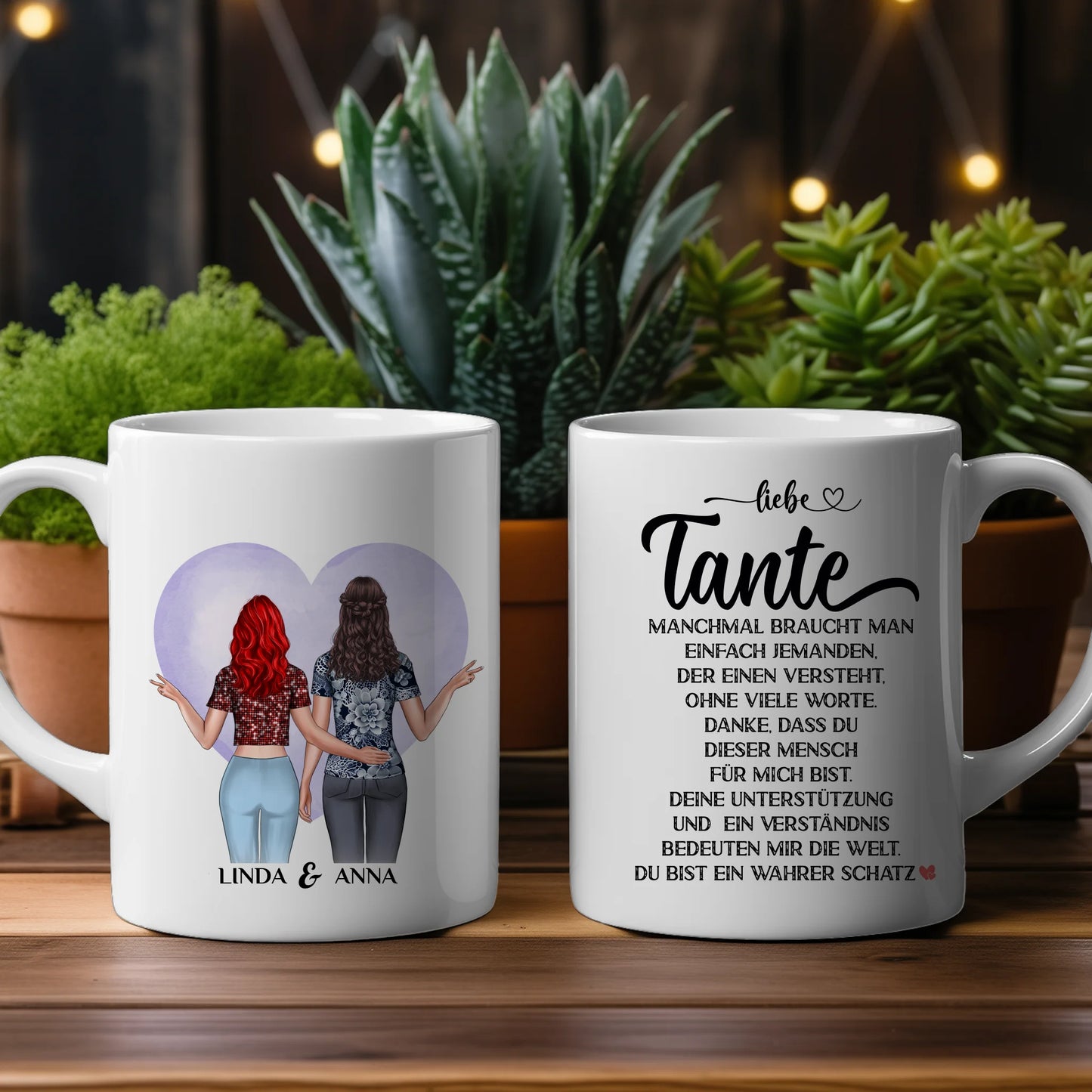 Personalisierte Tasse für  Tante Liebe Tante Wahrer Schatz