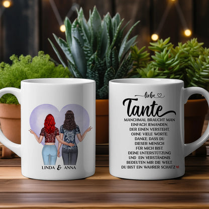 Personalisierte Tasse für  Tante Liebe Tante Wahrer Schatz