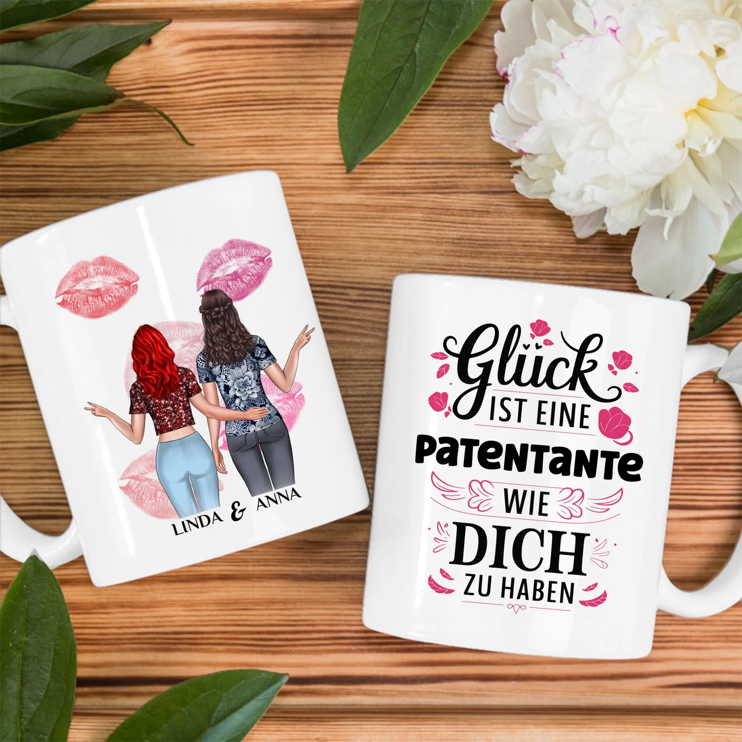 Personalisierte Tasse Patentante Glück ist eine Patentante wie du