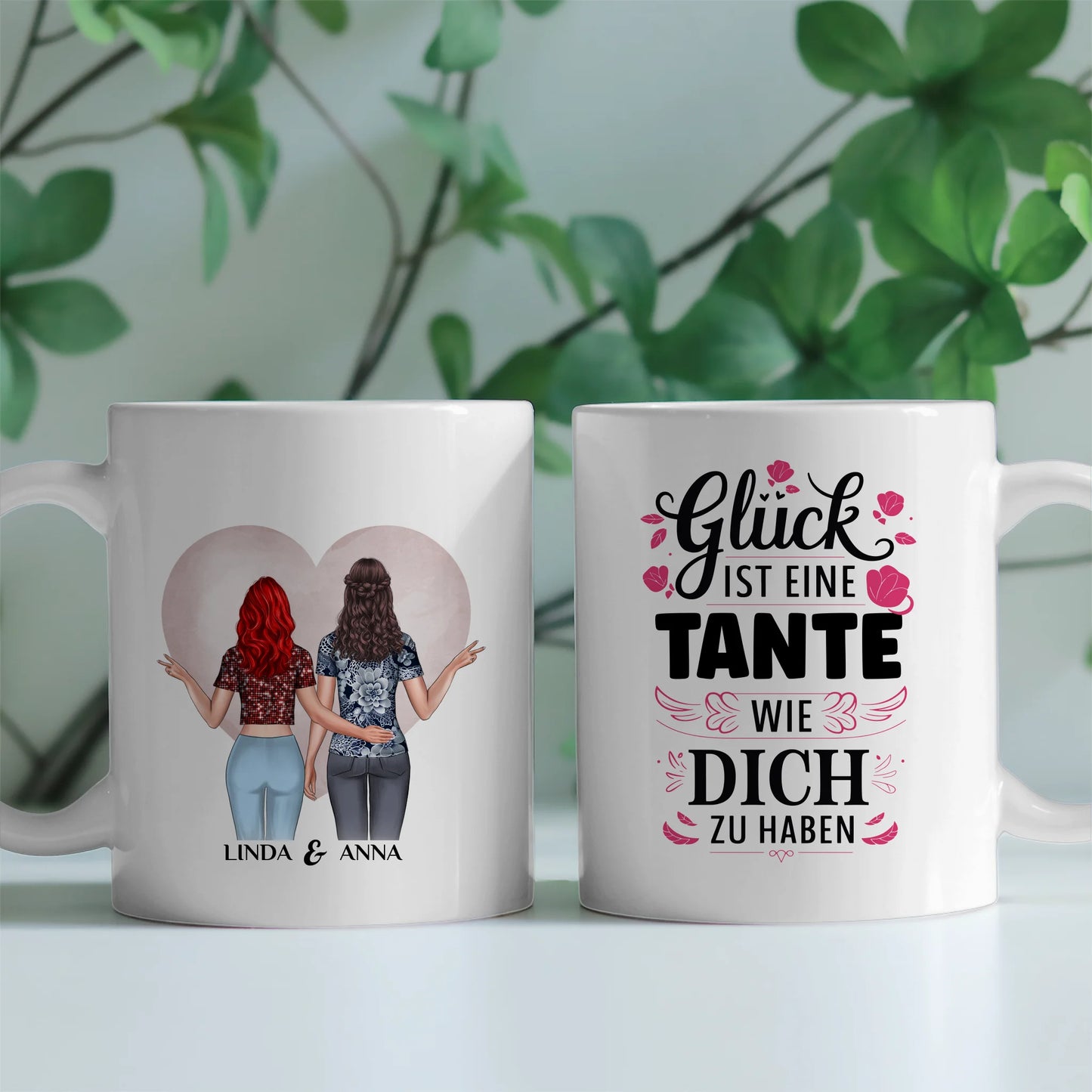 Personalisierte Tasse Tante Glück ist eine Tante wie dich zu haben
