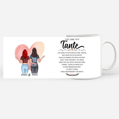 Geschenk Tasse für Tante Einfach mal Danke personalisiert