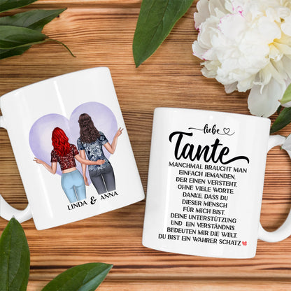 Personalisierte Tasse für  Tante Liebe Tante Wahrer Schatz