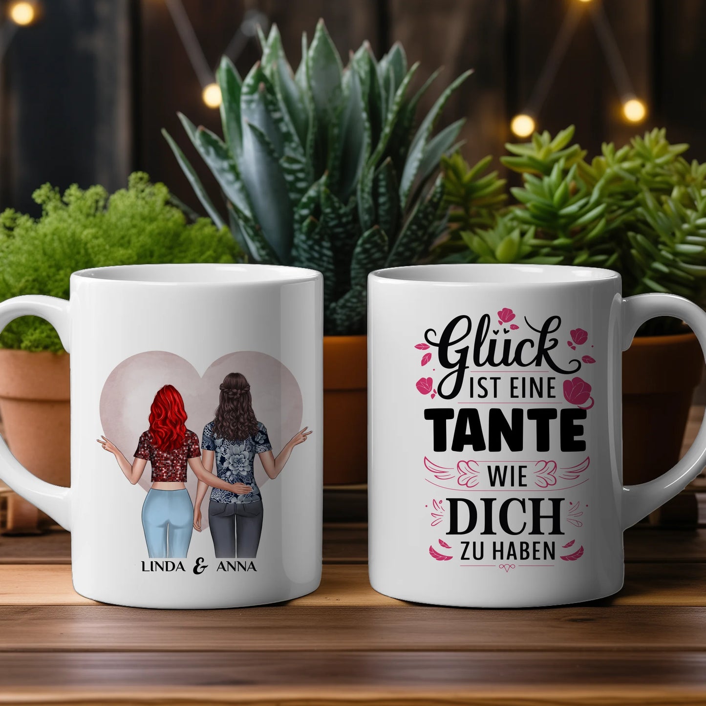 Personalisierte Tasse Tante Glück ist eine Tante wie dich zu haben