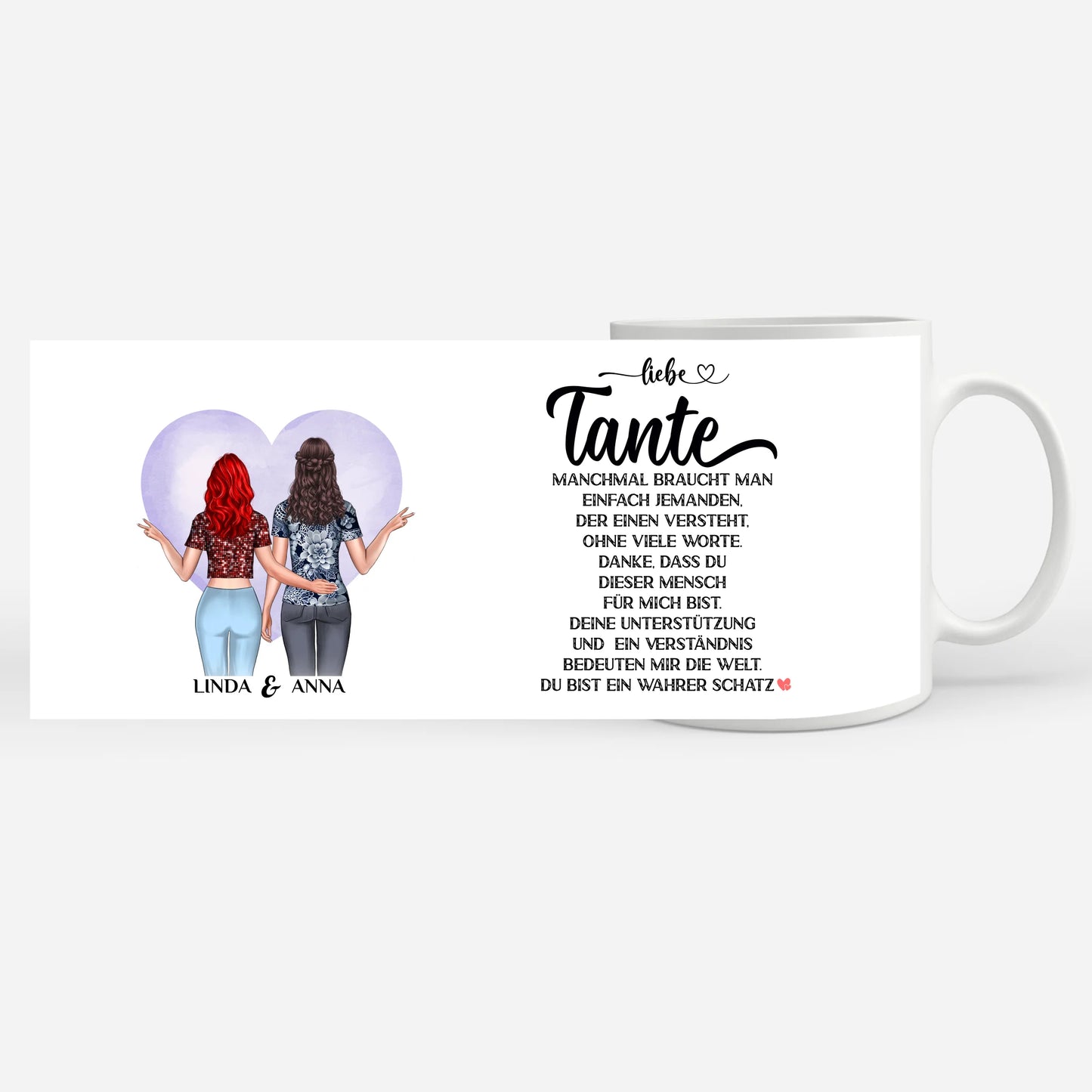 Personalisierte Tasse für  Tante Liebe Tante Wahrer Schatz