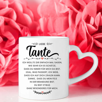 Geschenk Tasse für Tante Einfach mal Danke personalisiert