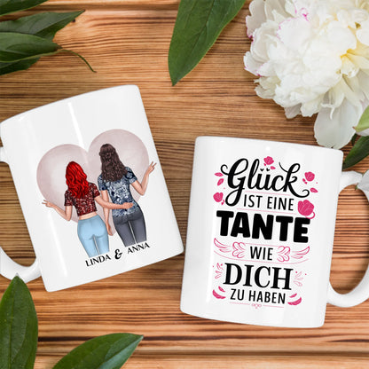 Personalisierte Tasse Tante Glück ist eine Tante wie dich zu haben