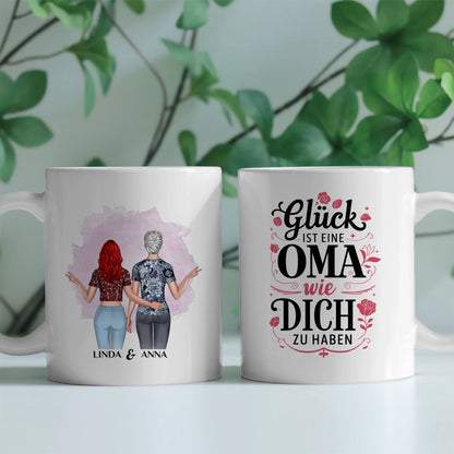 Personalisierte Tasse Oma Glück ist eine Oma wie dich zu haben