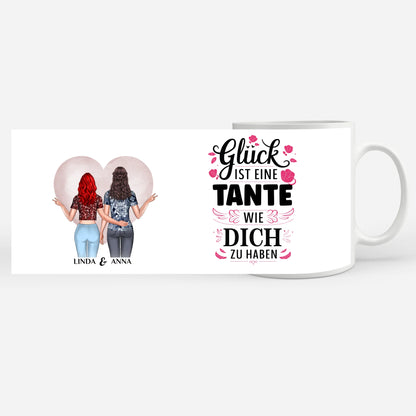 Personalisierte Tasse Tante Glück ist eine Tante wie dich zu haben