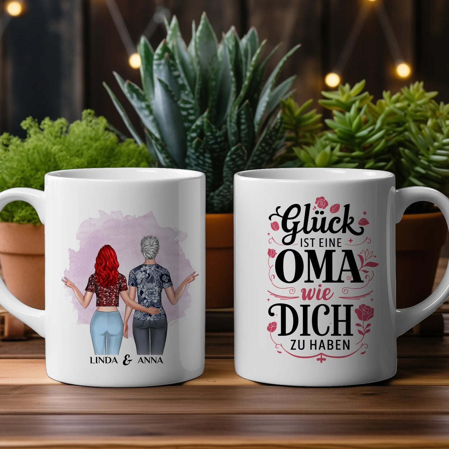 Personalisierte Tasse Oma Glück ist eine Oma wie dich zu haben